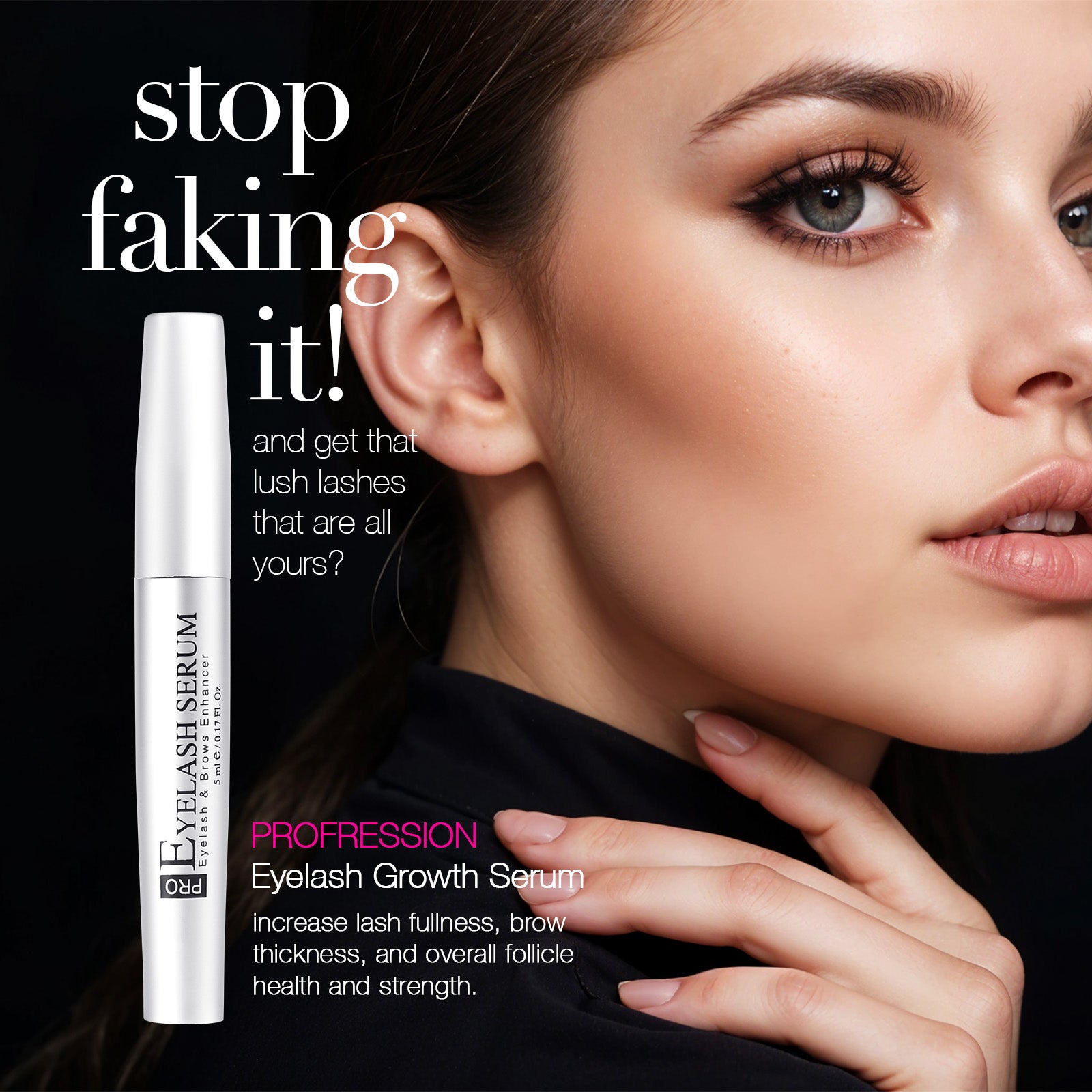 PRO Eyelash Growth Serum For Boosts The Length And Thickness Of Eyelashes