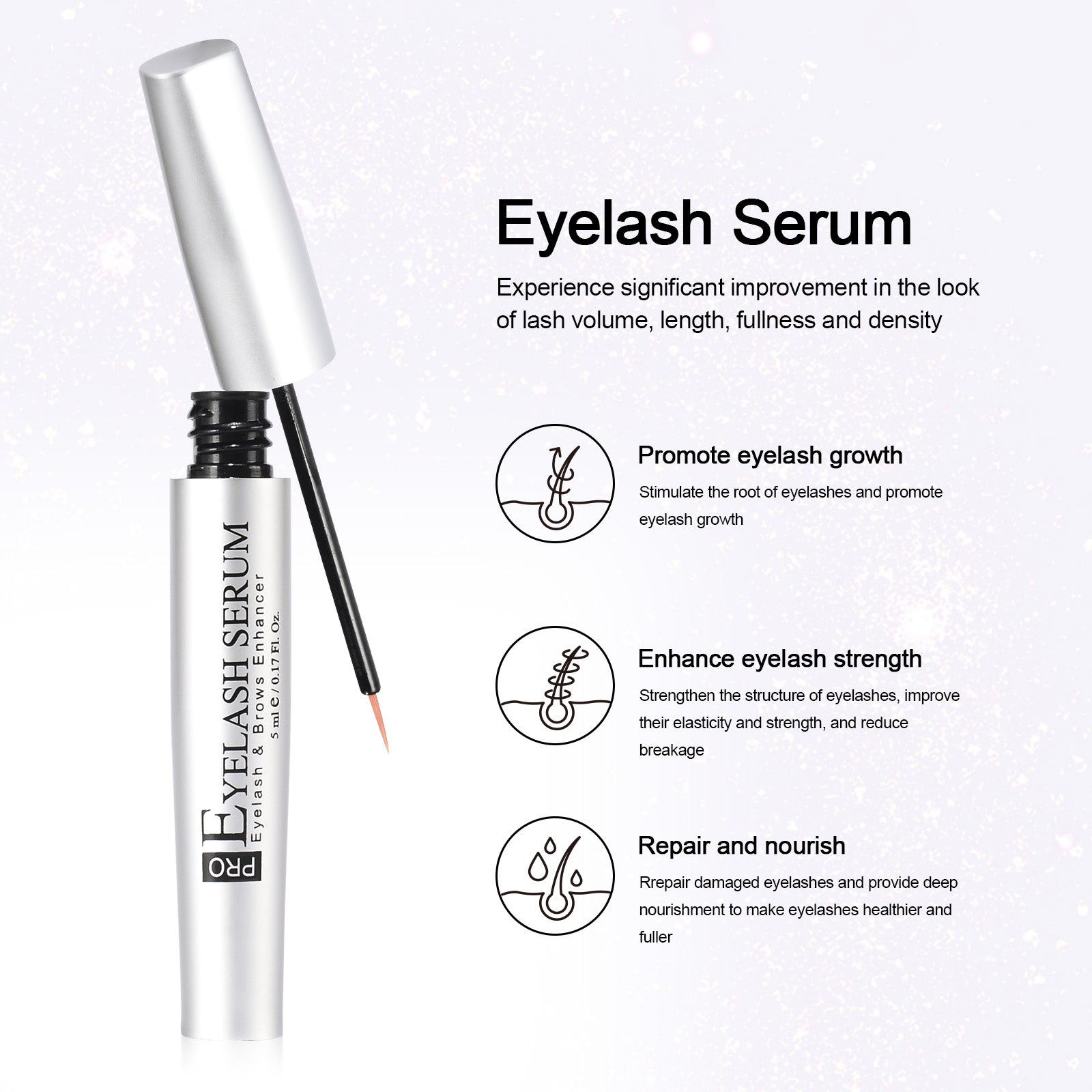 PRO Eyelash Growth Serum For Boosts The Length And Thickness Of Eyelashes