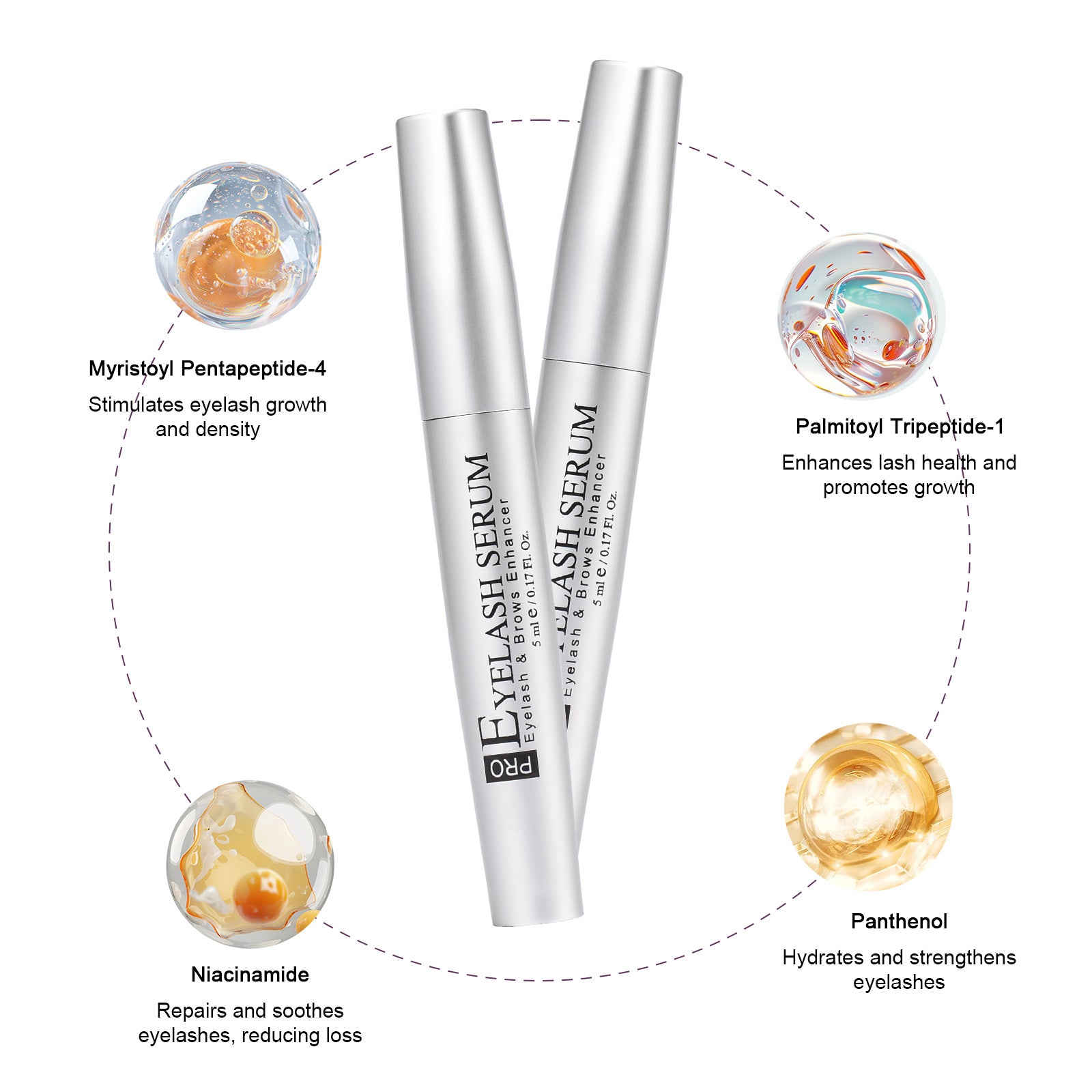 PRO Eyelash Growth Serum For Boosts The Length And Thickness Of Eyelashes