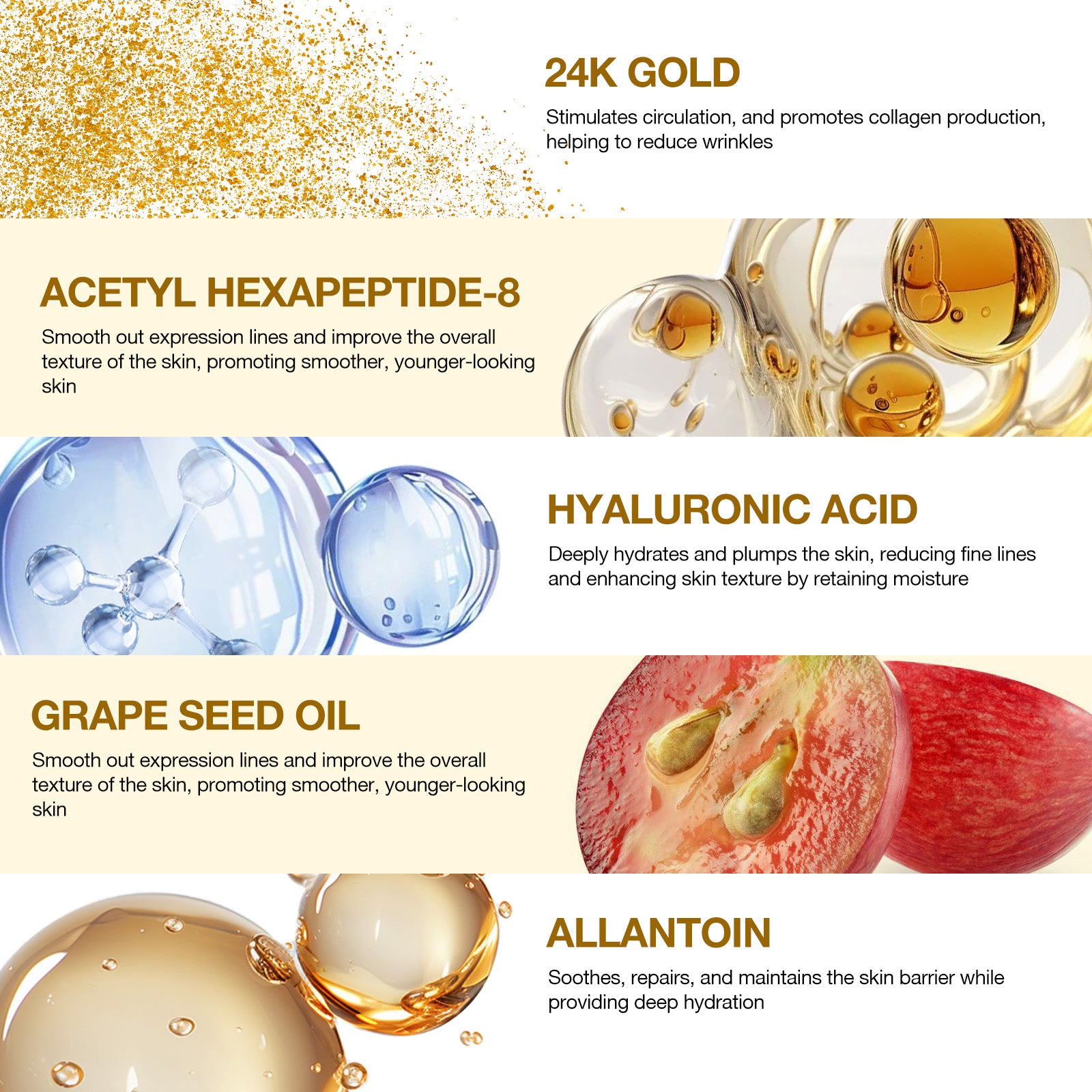 Masque facial Neutriherbs® au collagène doré 24 carats