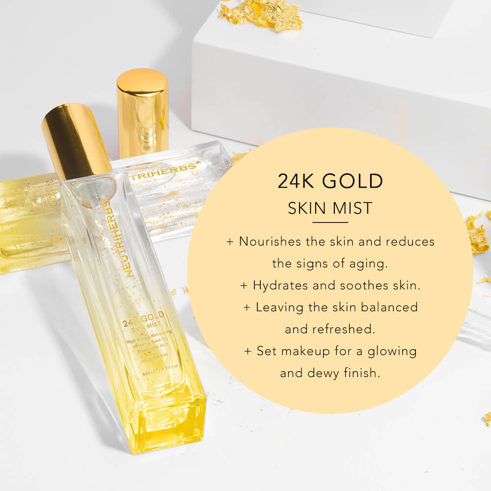 Neutriherbs | 24K GOLD SKIN MIST | Best Setting Spray For Dewy Finish