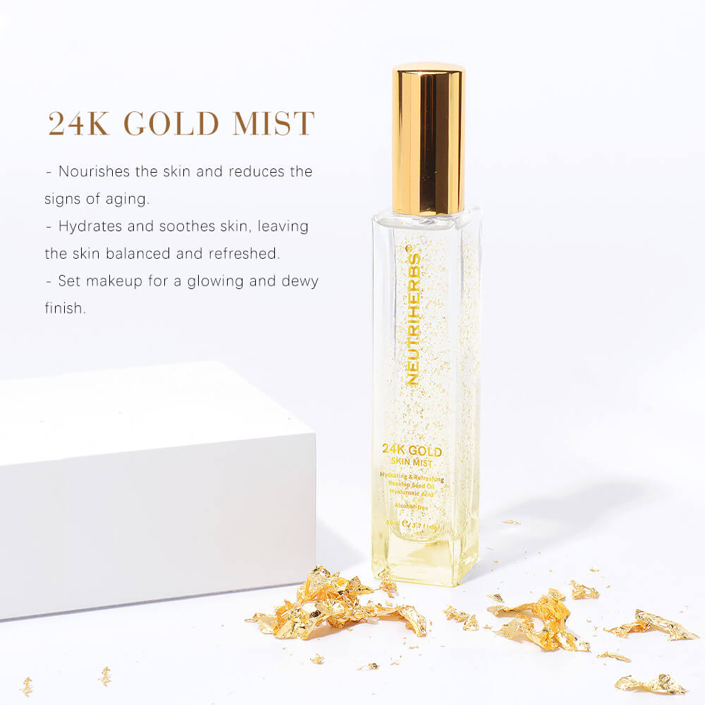 Neutriherbs | 24K GOLD SKIN MIST | Best Setting Spray For Dewy Finish