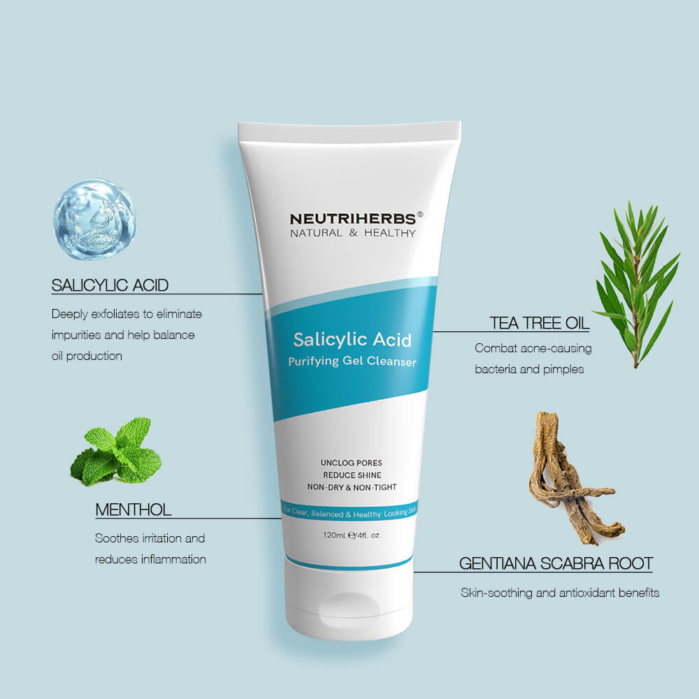 Neutriherbs salicylic acid cleanser for acne-prone skin
