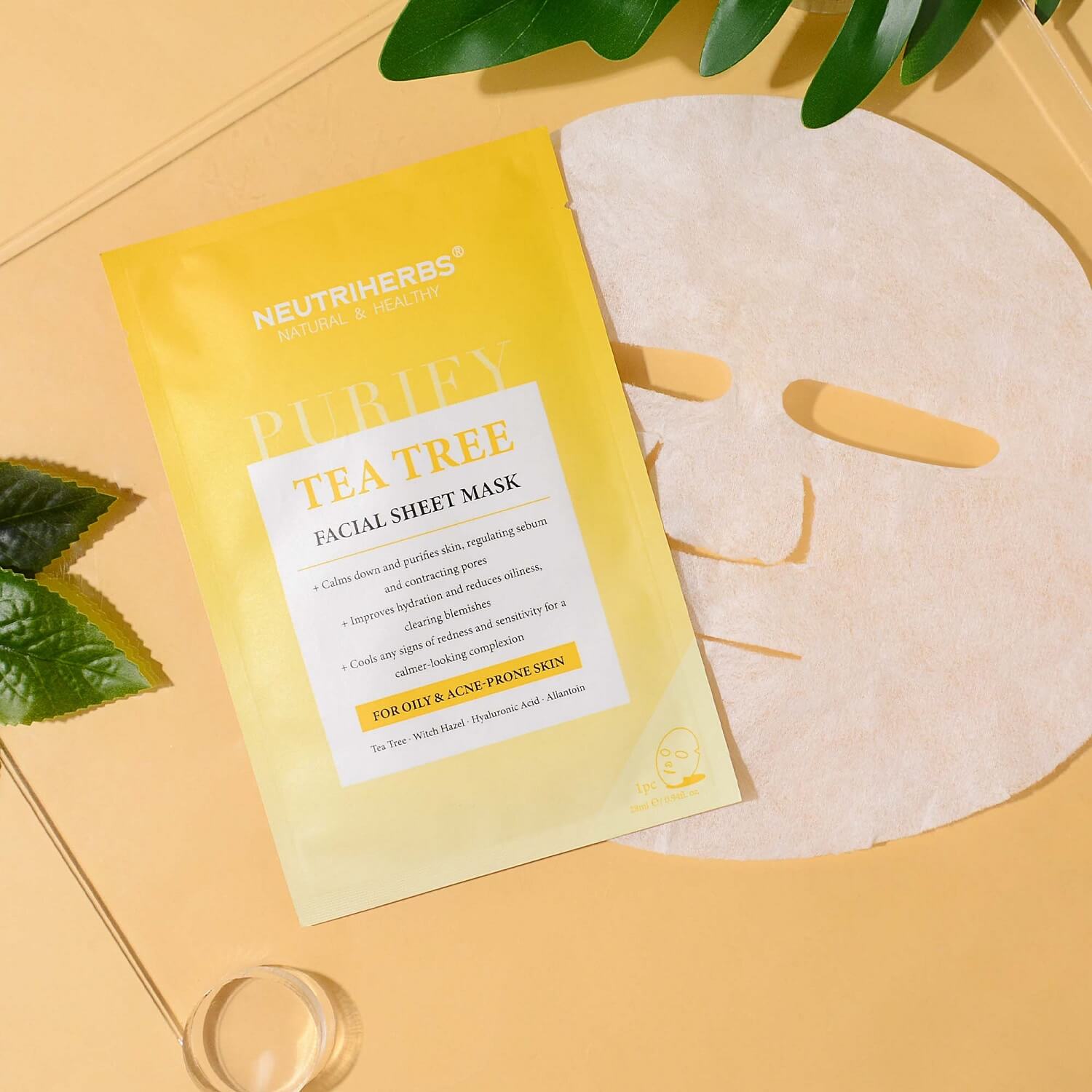 Neutriherbs tea tree sheet mask for oily skin