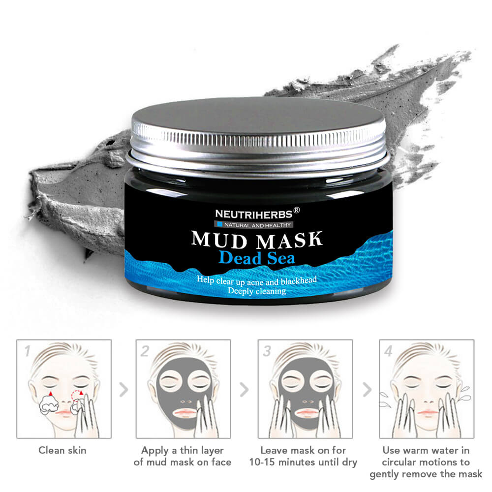 dead sea mineral mud mask-clay mud mask-dead sea facial products-dead sea skin care-best mud mask for acne-