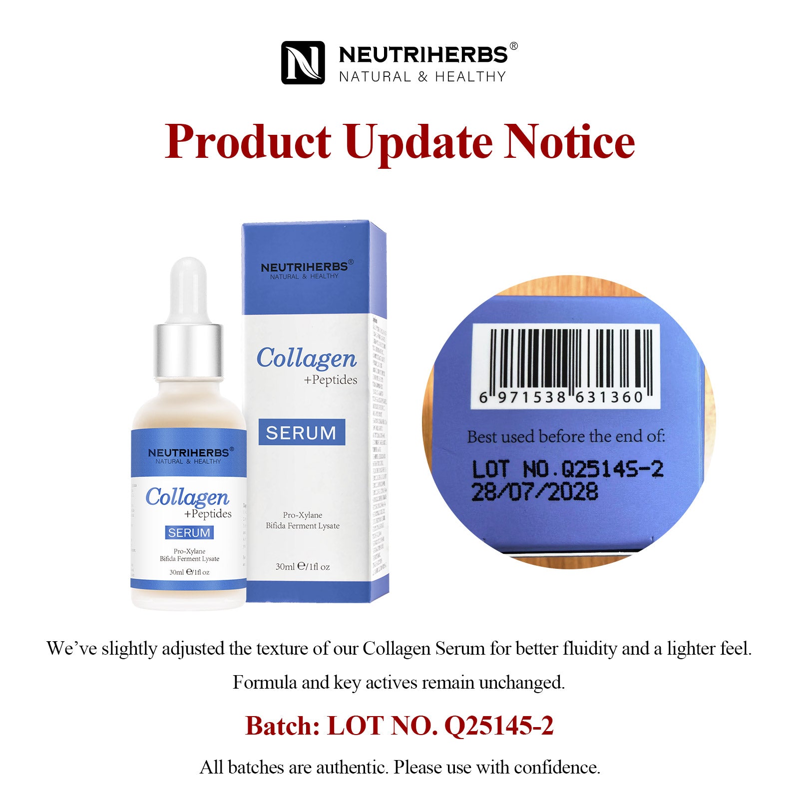 Collagen Peptide Serum For Skin Booster And Firming