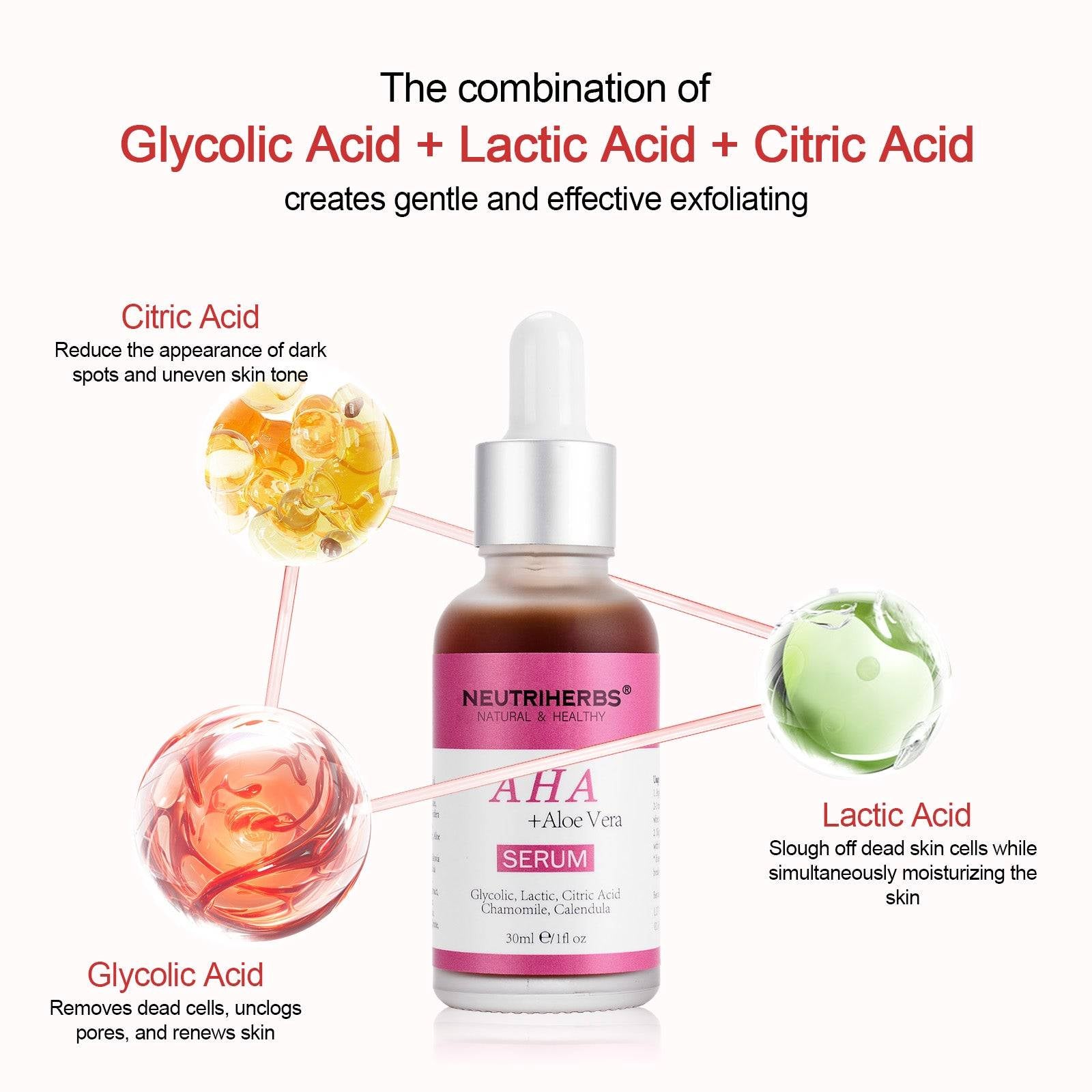 AHA Serum For Exfoliating &amp; Smoothing Skin