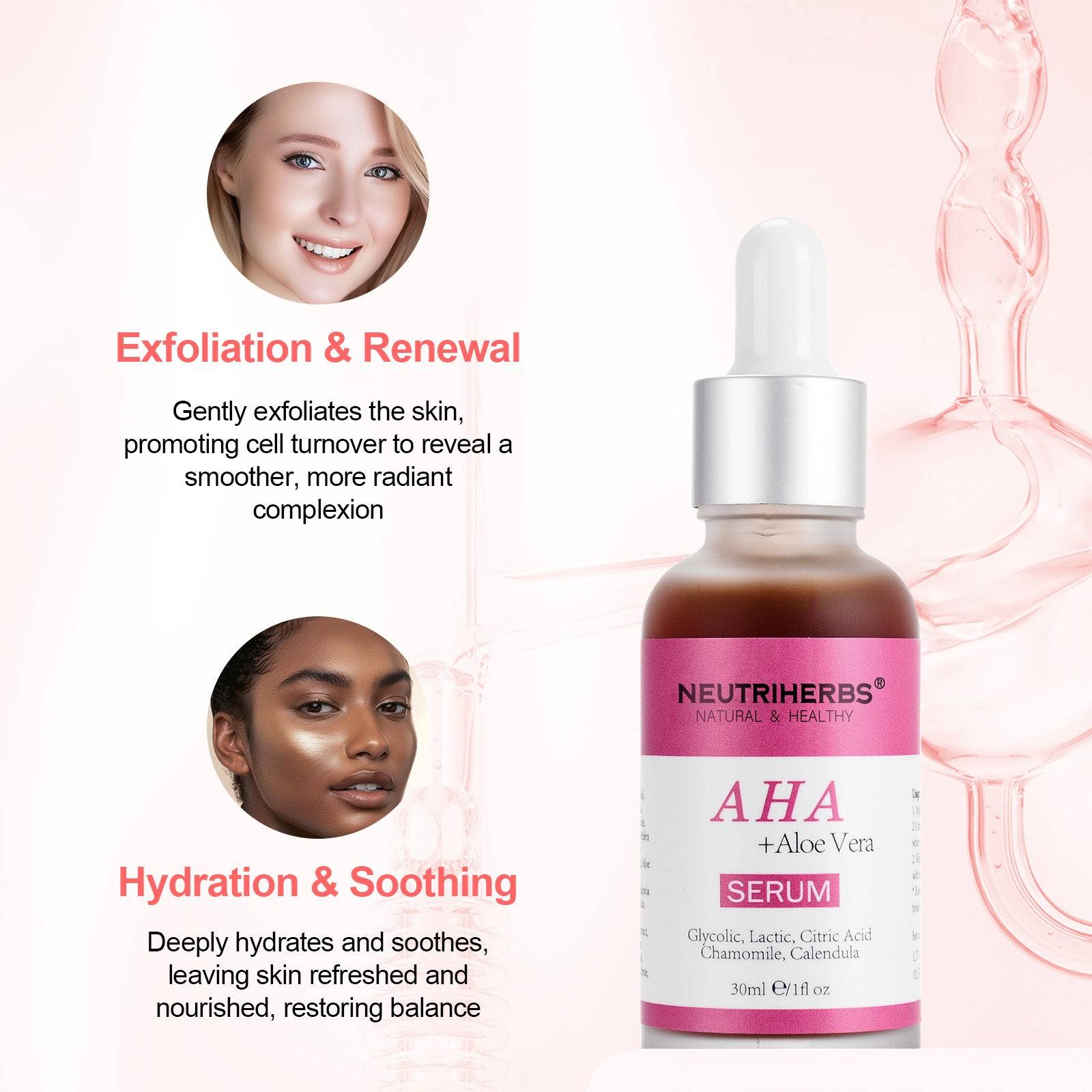 AHA Serum For Exfoliating &amp; Smoothing Skin