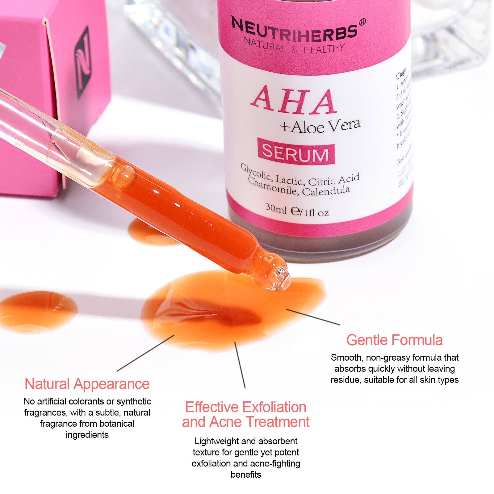 AHA Serum For Exfoliating &amp; Smoothing Skin