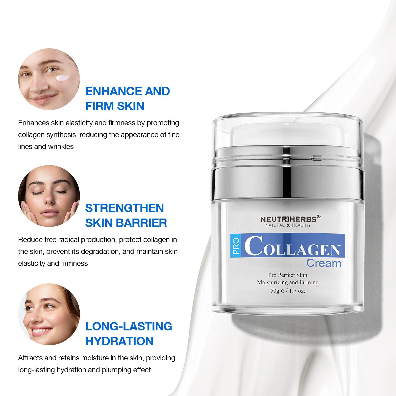 Firming Collagen Cream For Anti-Aging And Enhancing Skin