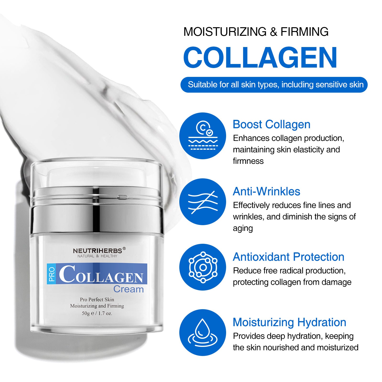 Firming Collagen Cream For Anti-Aging And Enhancing Skin