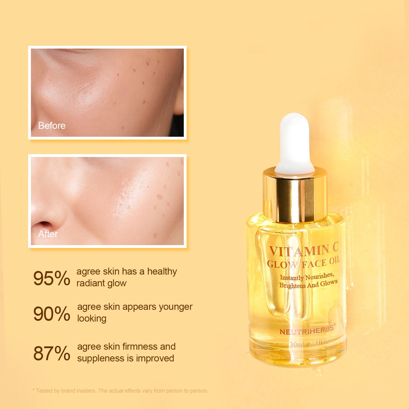 Vitamin C Instantly Nourishes Face Oil For Skin Glowing