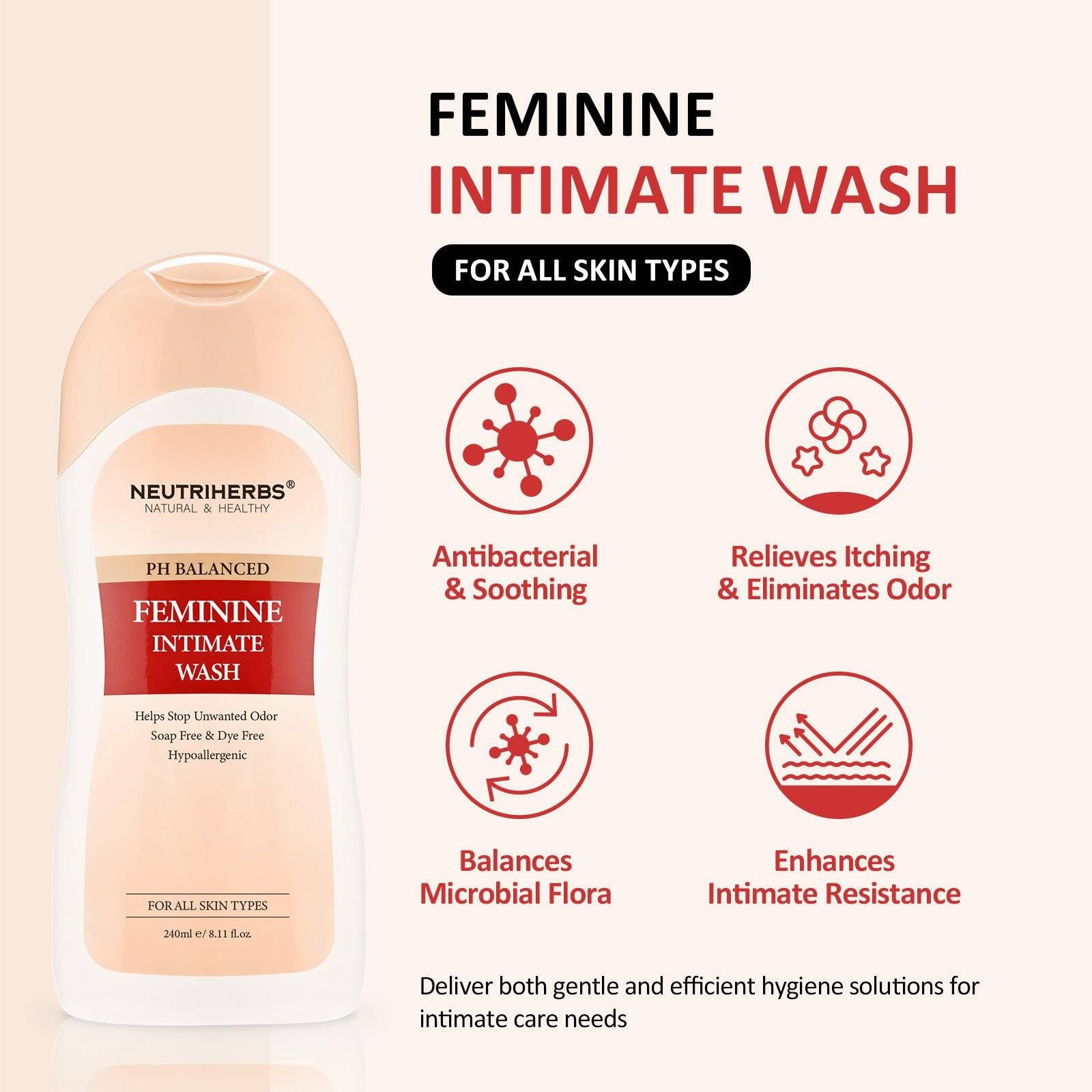 Hypoallergenic PH Balanced Daily Feminine Wash