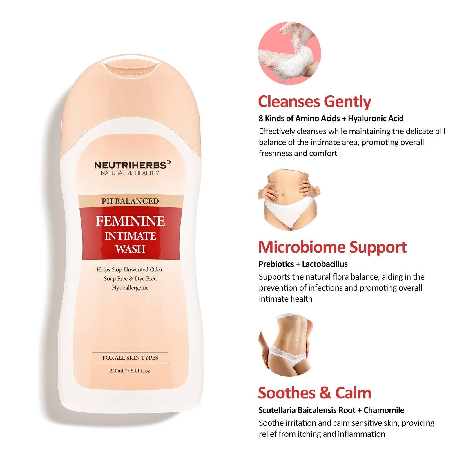 Hypoallergenic PH Balanced Daily Feminine Wash