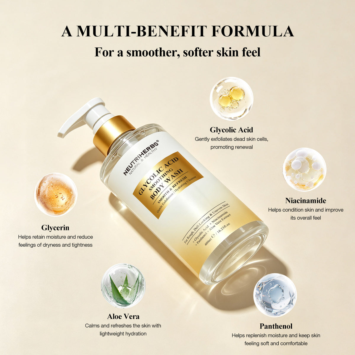 Glycolic Acid Smoothing Body Wash