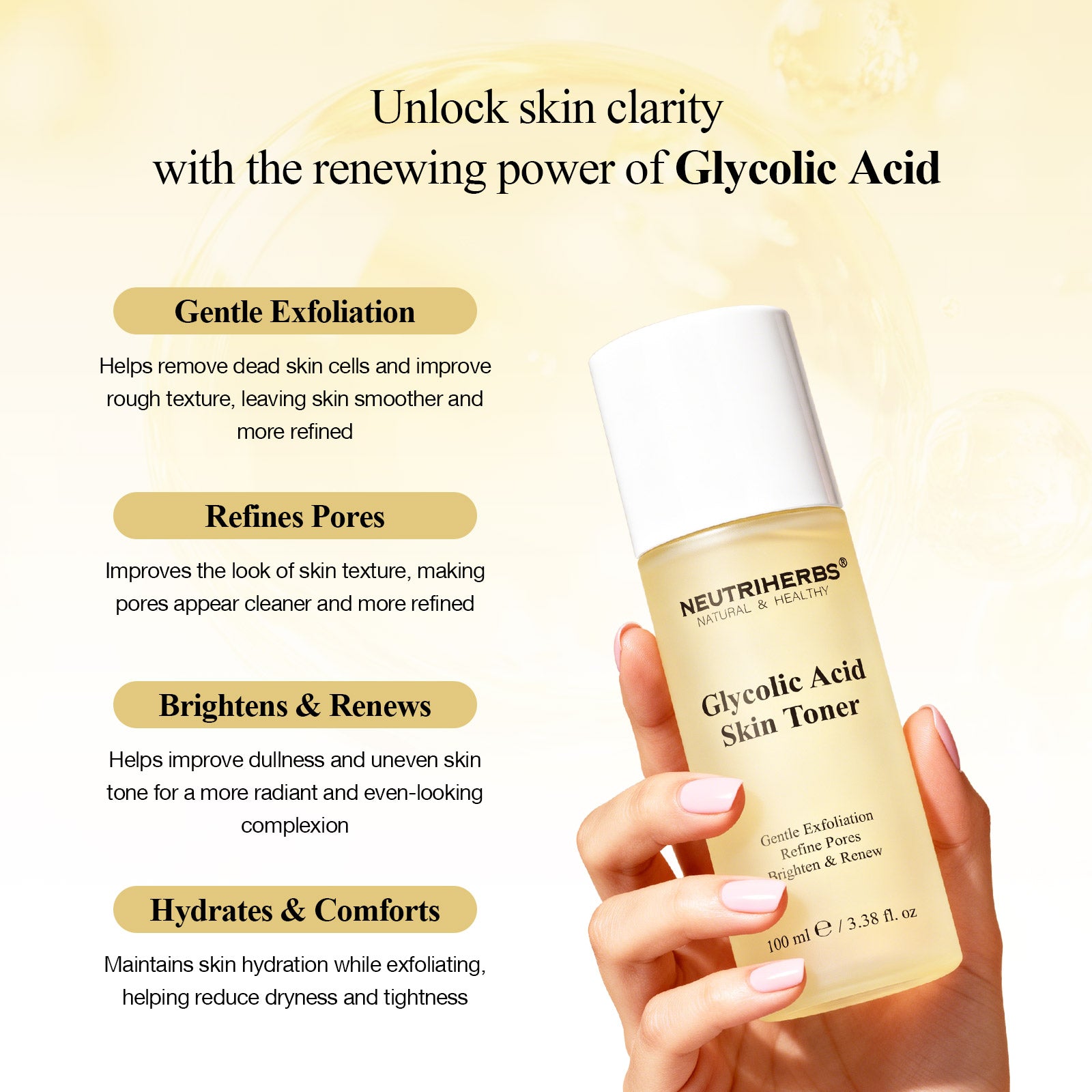 Neutriherbs Glycolic Acid Toner For Dull, Rough &amp; Uneven Skin Tone