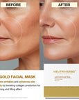 24K Gold Collagen Facial Mask For Anti-Aging And Lifting | 3 Pcs