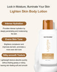 The lighten skin body lotion helps even skin tone, restore skin's moisture barrier and absorb instantly to nourish