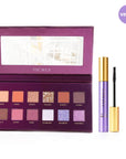 One eye shadow palette + one mascara for exquisite eye makeup!