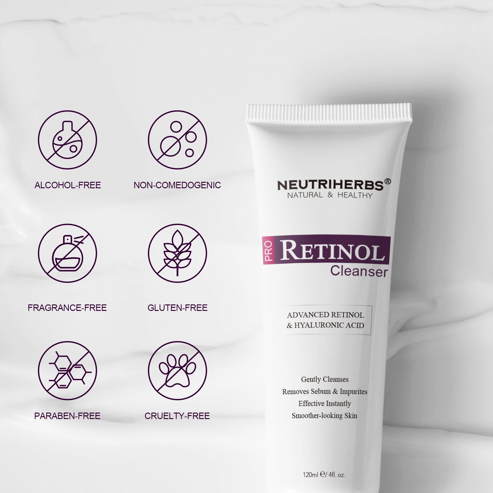 Pro Retinol Cleanser For Anti Aging With Amino Acid Foam