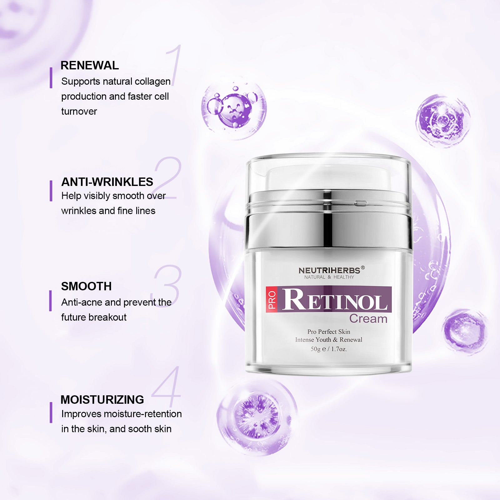 PRO Retinol Cream For Wrinkles And Acne Marks