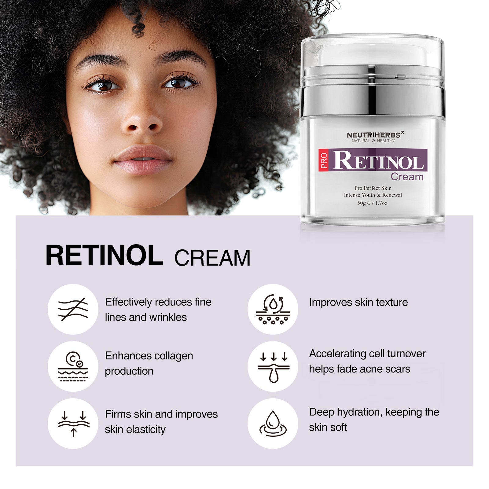 Crema Neutriherbs® Pro-Retinol para arrugas y marcas de acné