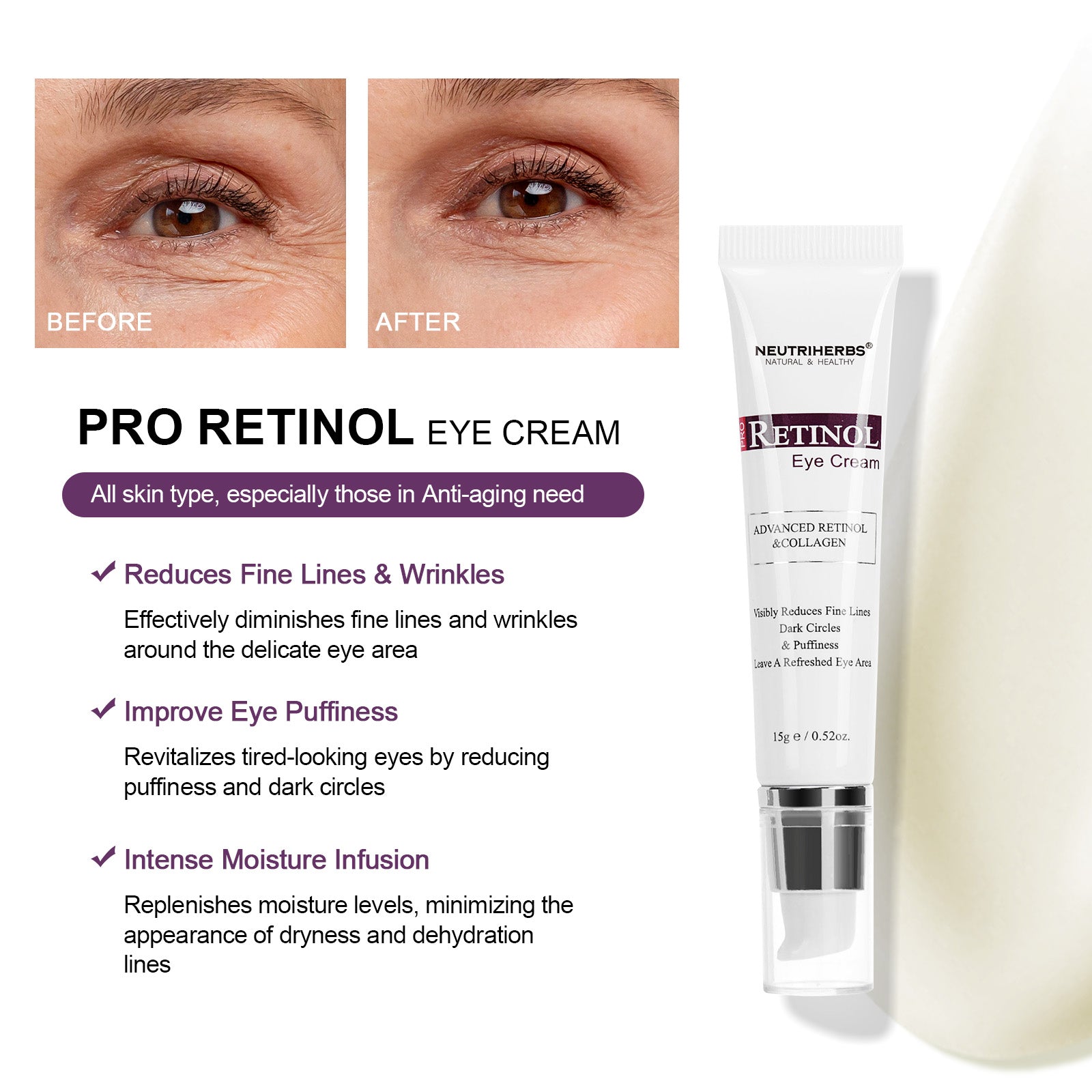 Pro Retinol Eye Cream Help Rapid Wrinkle Repair