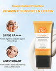 Lotion solaire à la vitamine C SPF50