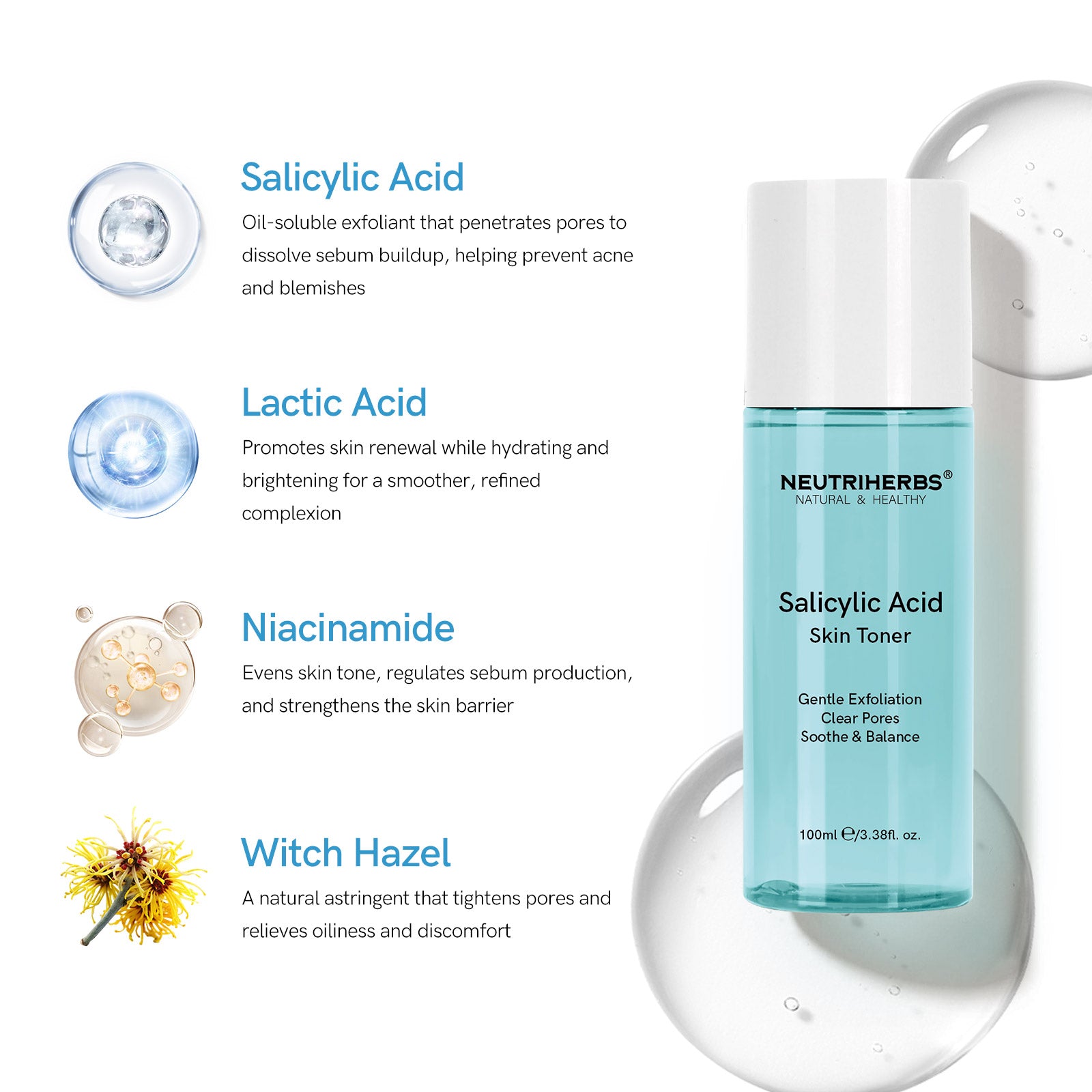 Salicylic Acid Toner for Acne &amp; Pores