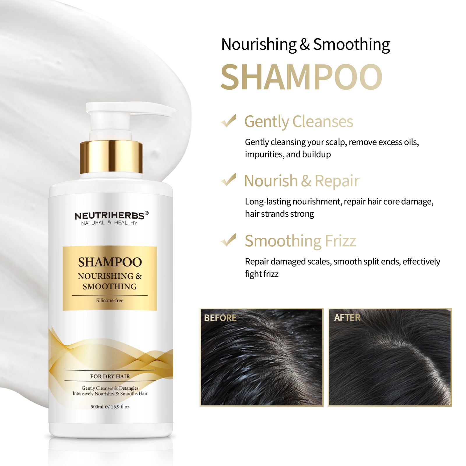 Rich Cleanse Hair Nourishing Shampoo For Dry Hair