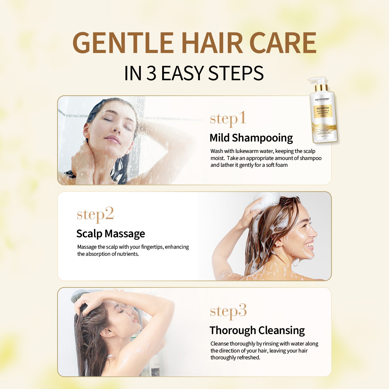 Rich Cleanse Hair Nourishing Shampoo For Dry Hair