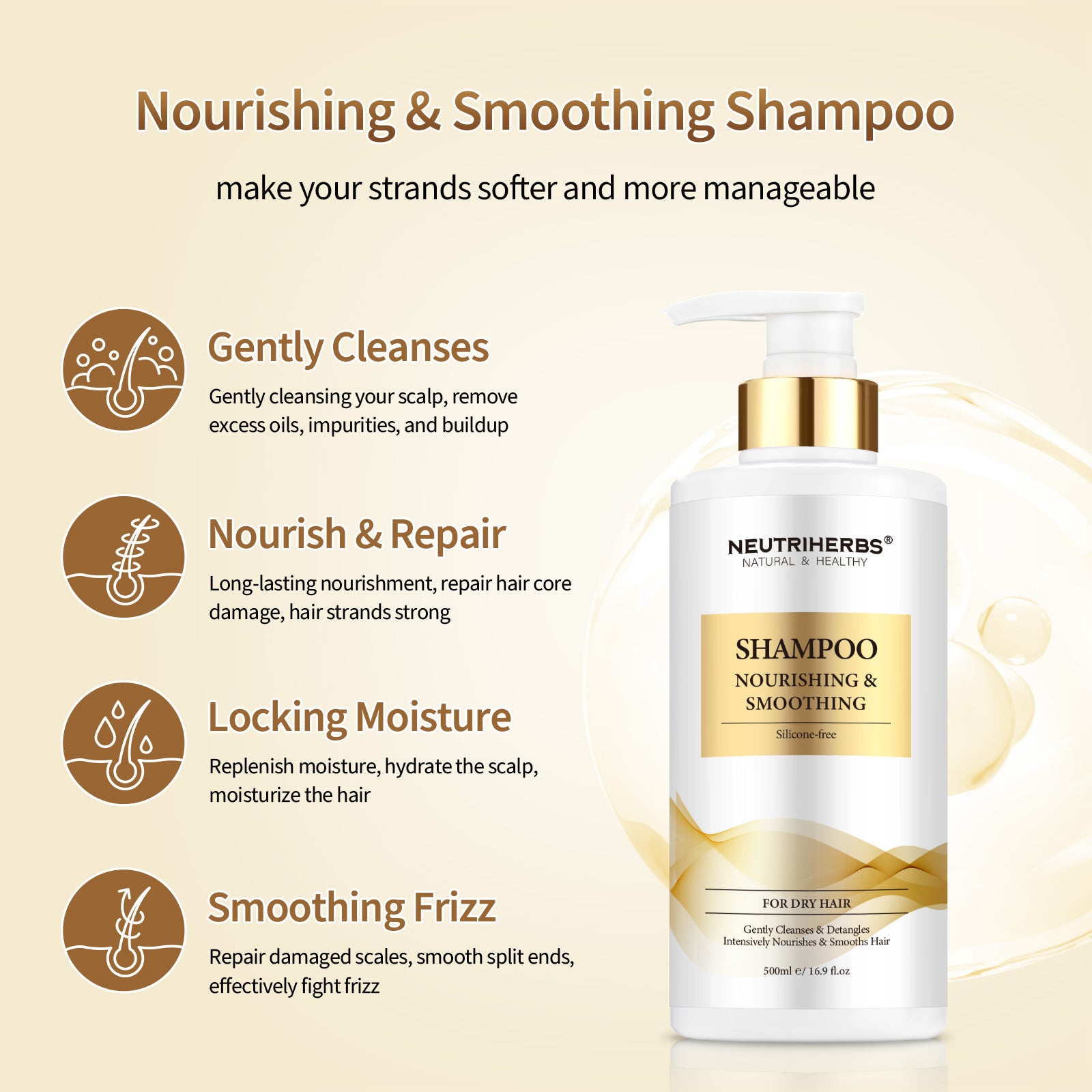 Rich Cleanse Hair Nourishing Shampoo For Dry Hair