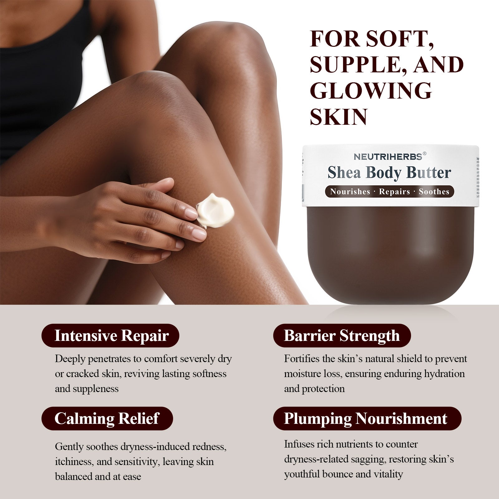 Shea Body Butter For Deep Hydration &amp; Skin Repair