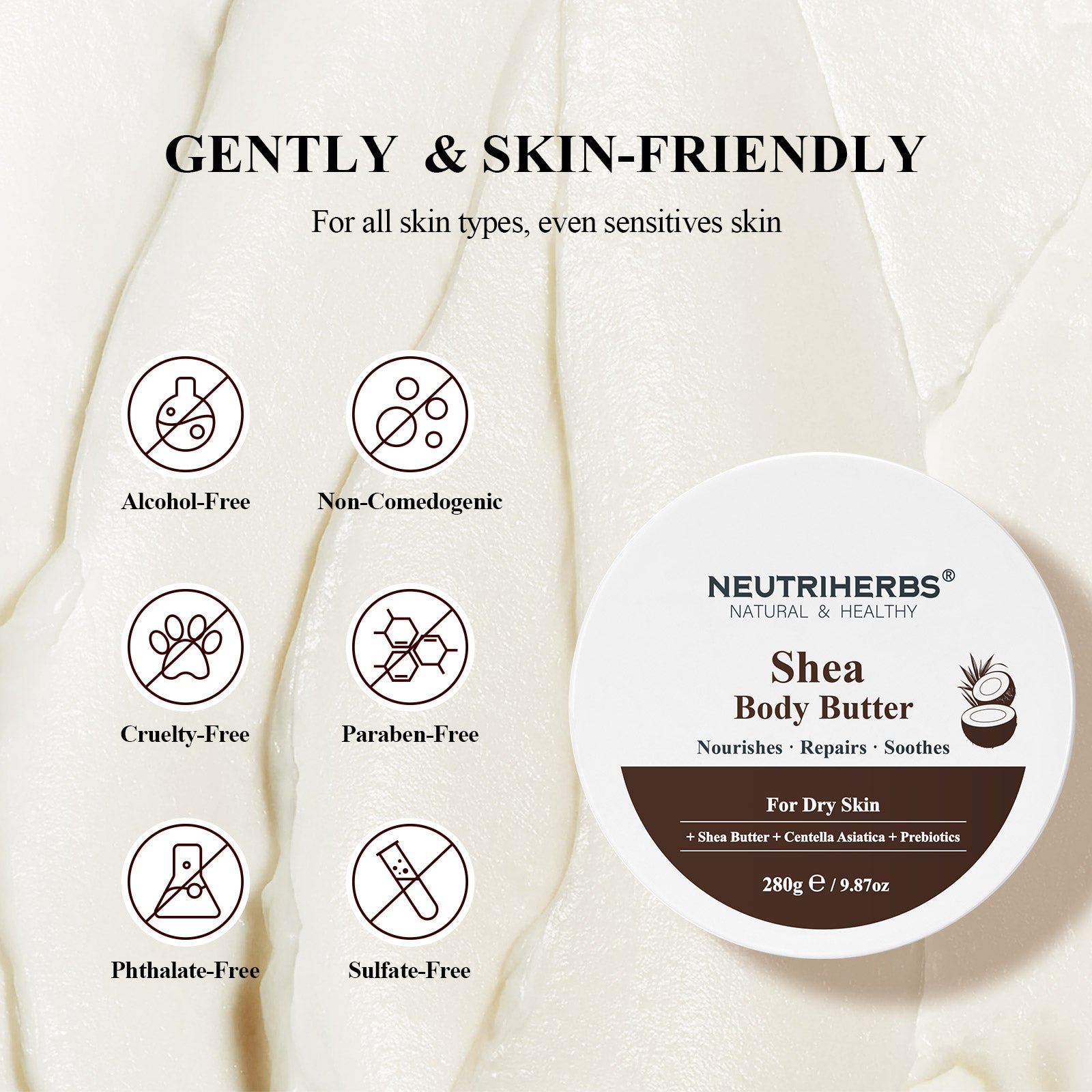 Shea Body Butter For Deep Hydration &amp; Skin Repair