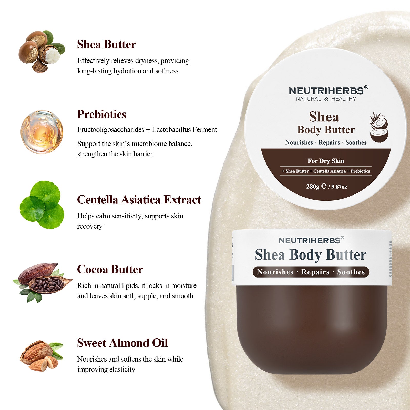 Shea Body Butter For Deep Hydration &amp; Skin Repair