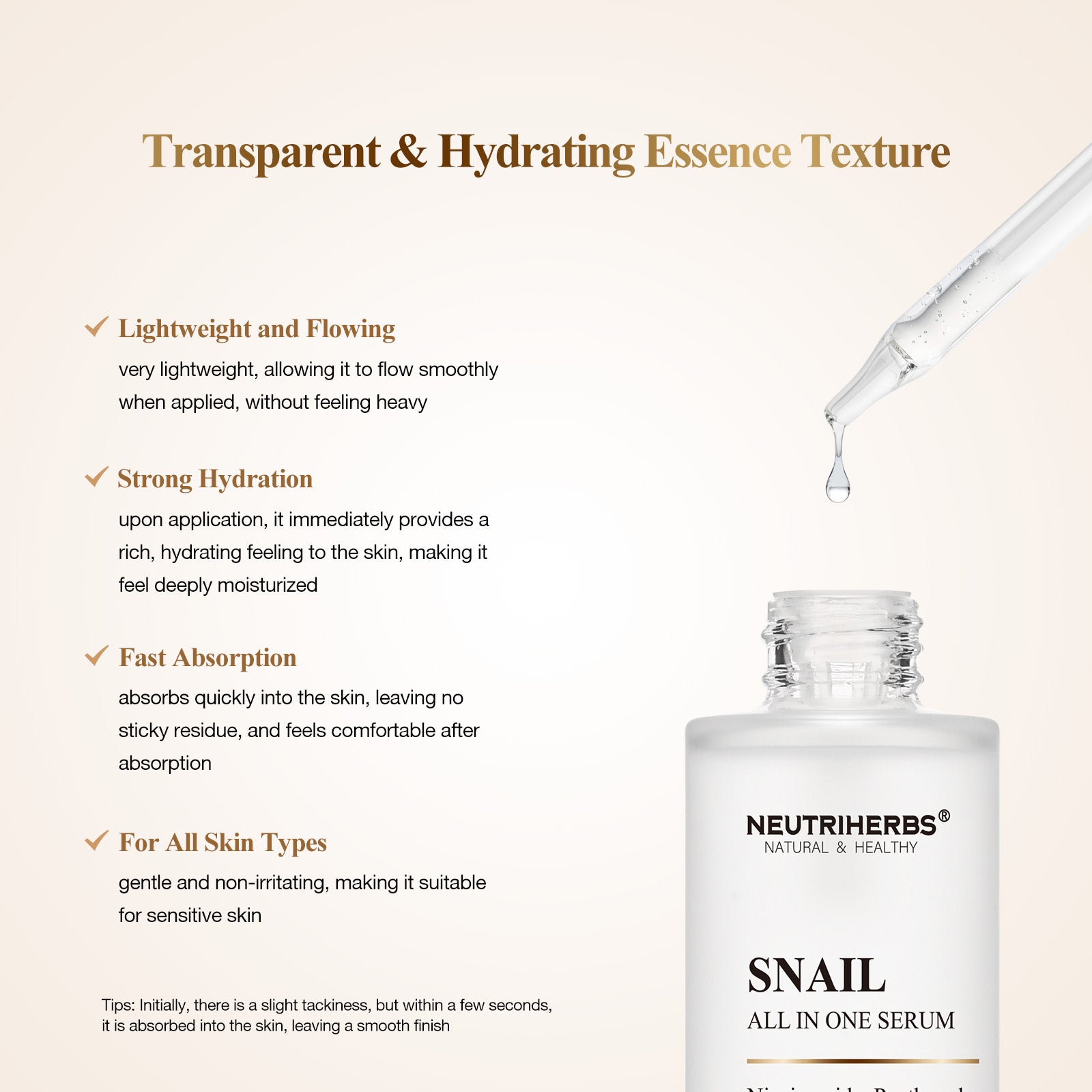 Neutriherbs Snail All-in-One Cream and Serum for Anti-Aging &amp; Intense Moisturizing
