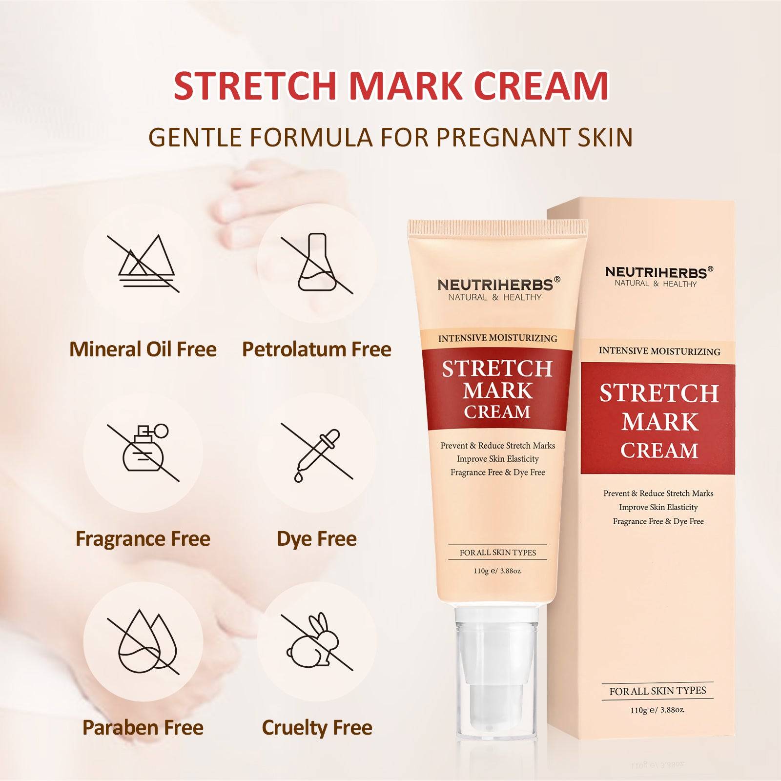 Body Stretch Mark Cream For A Smoother and Resilient Skin