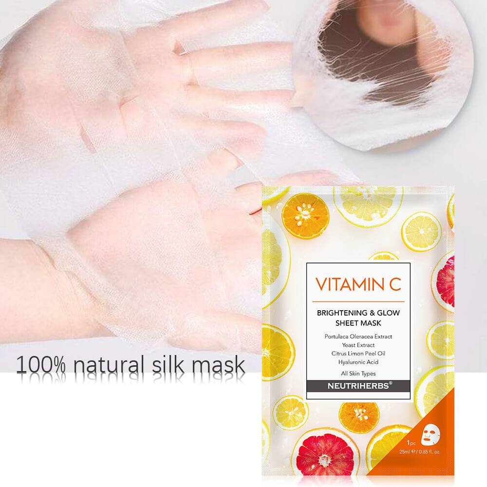 neutriherbs whitening silk facial mask for dry dull tried skin