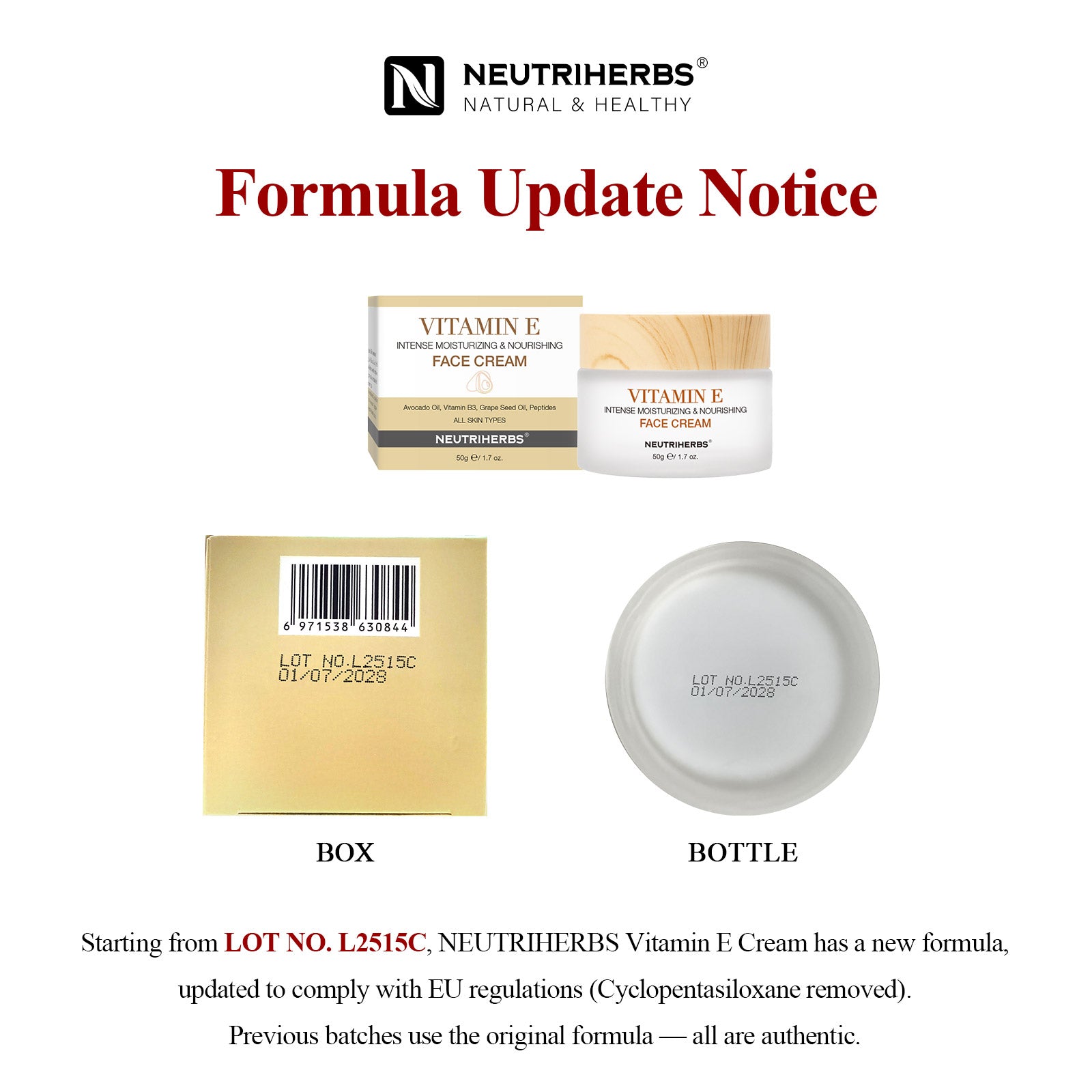 Vitamin E Cream For Intense Nourishing Formula