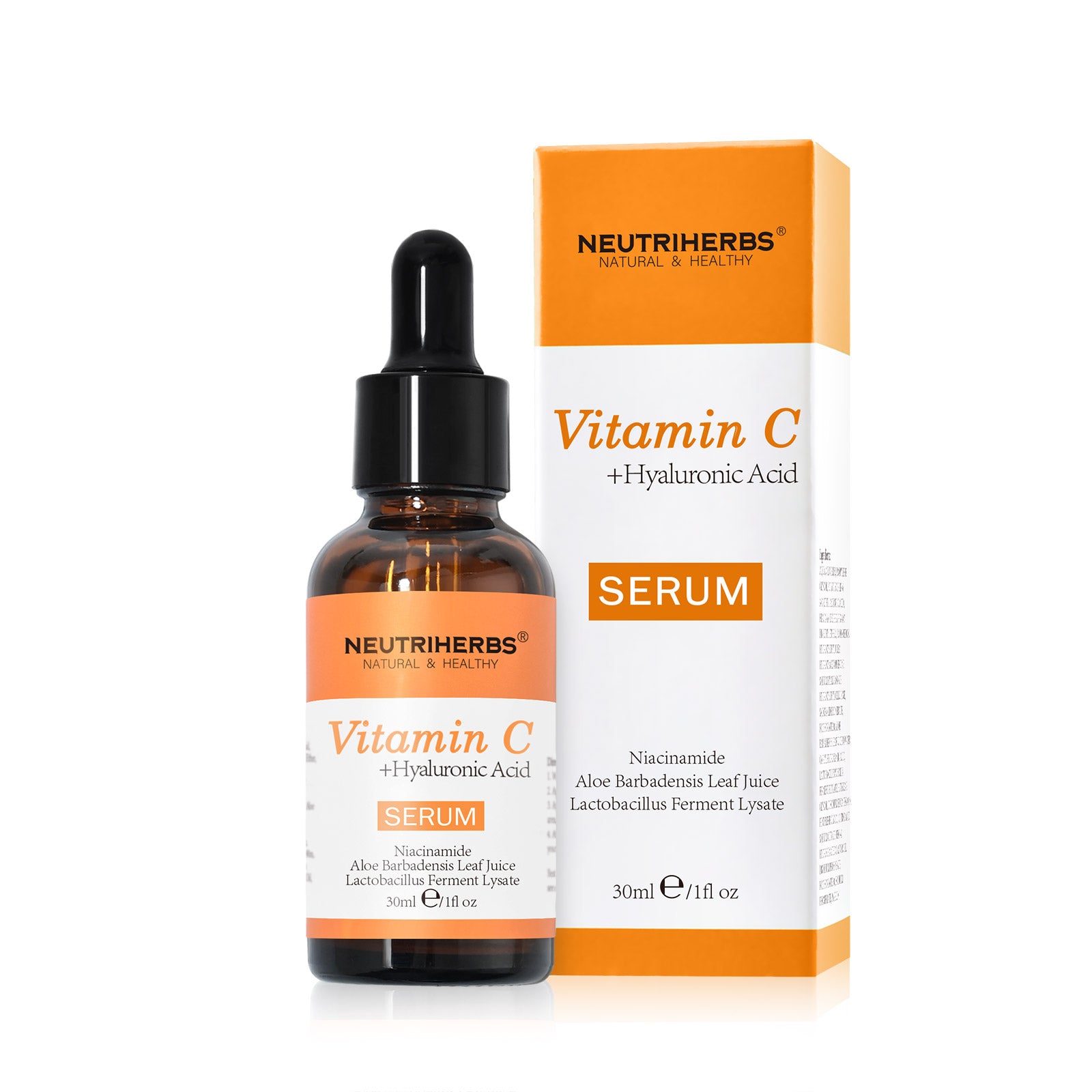 Neutriherbs vitamin C skincare lineup used to illustrate a brightening routine for beauty distributors