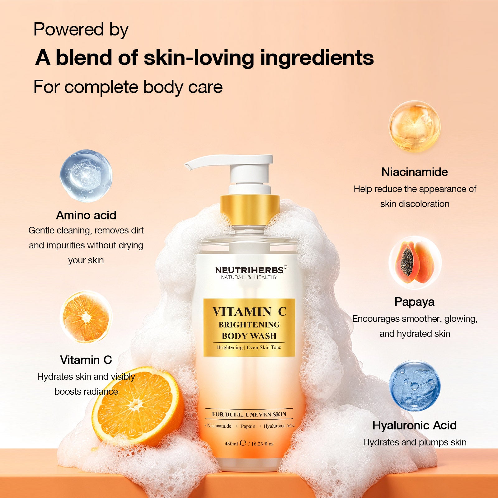Neutriherbs VC Body Wash &amp; VC Body lotion set