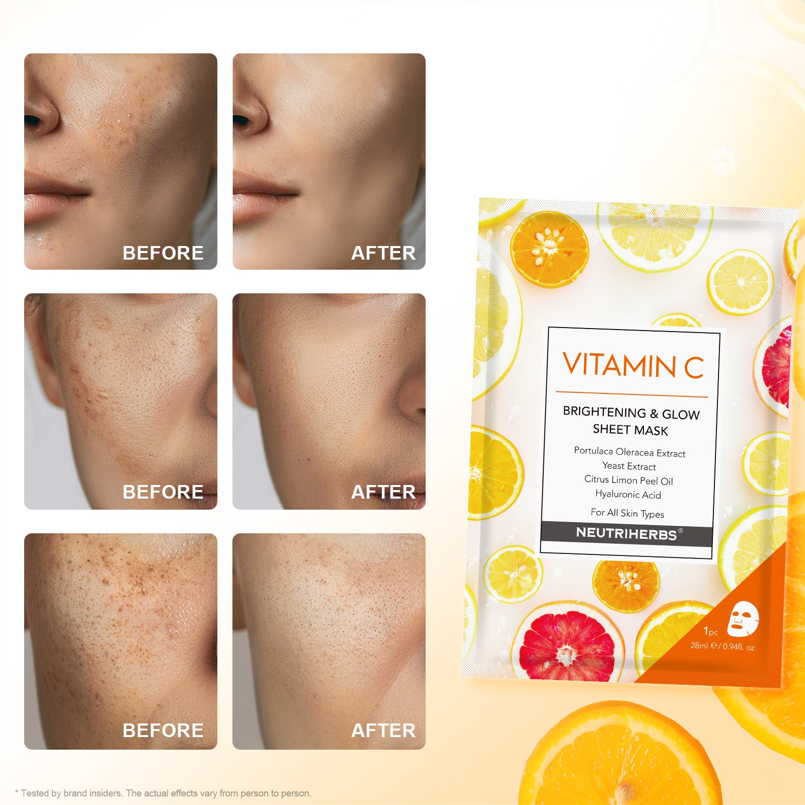 Glowing Vitamin C Facial Mask For Nourishing Skin And Reducing Redness