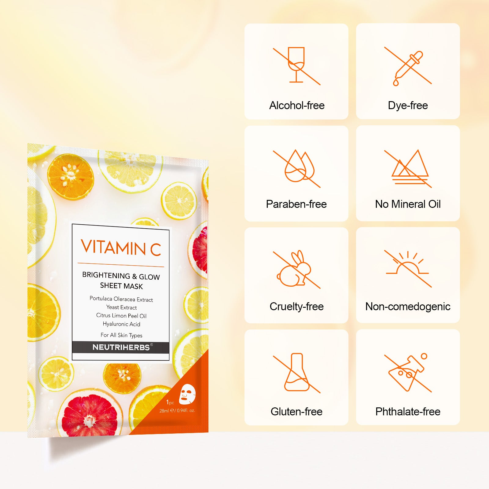 Glowing Vitamin C Facial Mask For Nourishing Skin And Reducing Redness