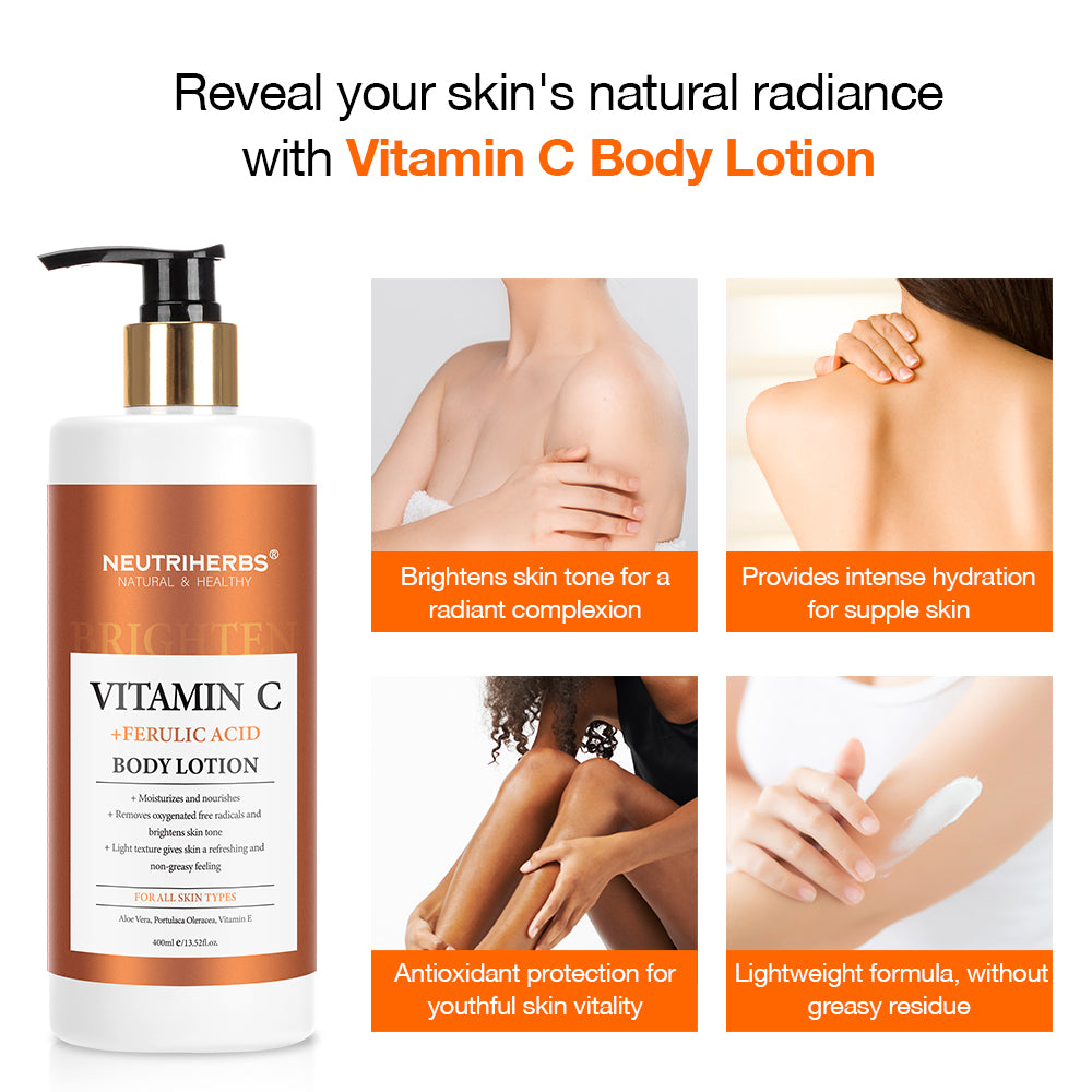 Vitamin C Body Lotion For Brightening With Ferulic Acid Neutriherbs