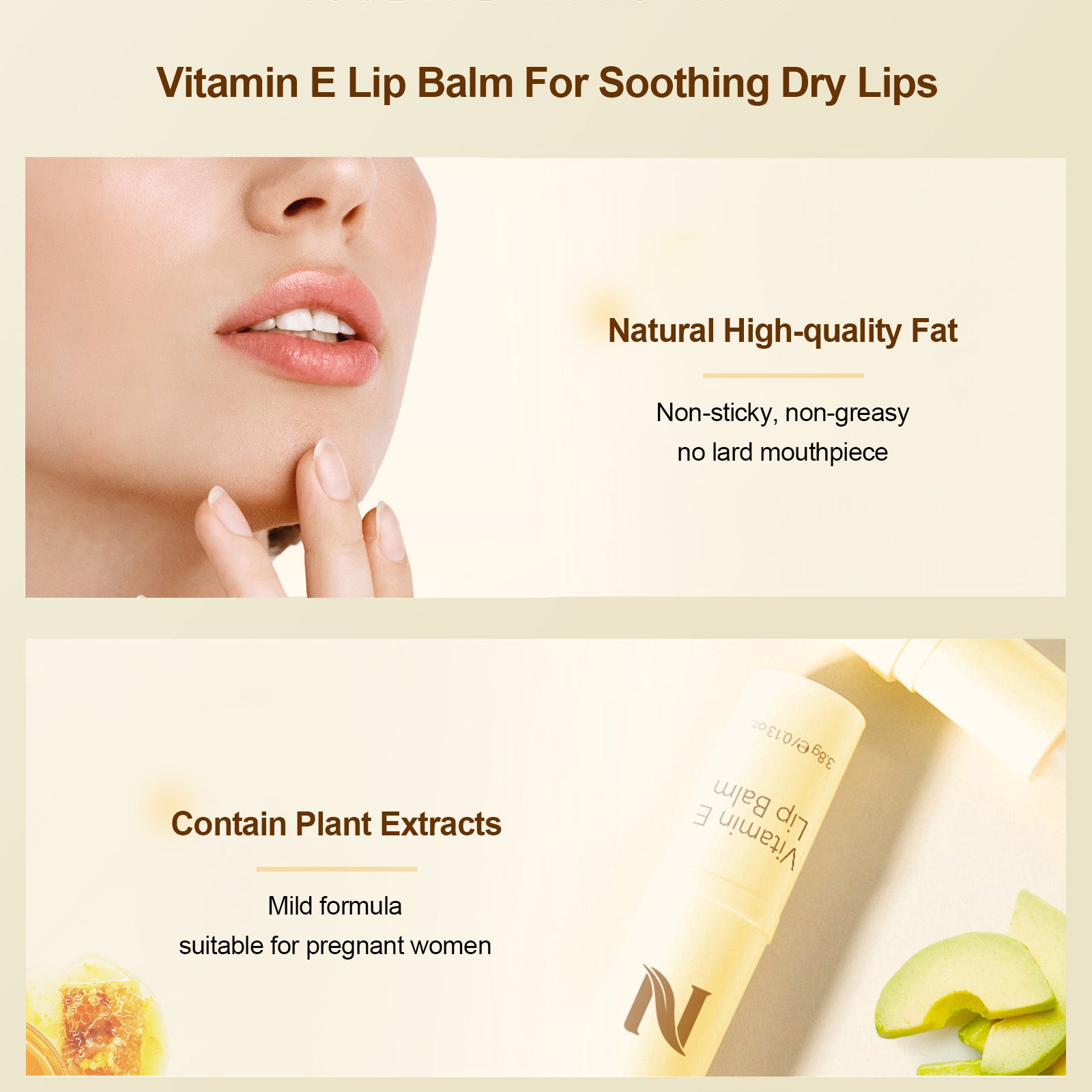 Vitamin E Lip Balm For Soothing Dry Lips