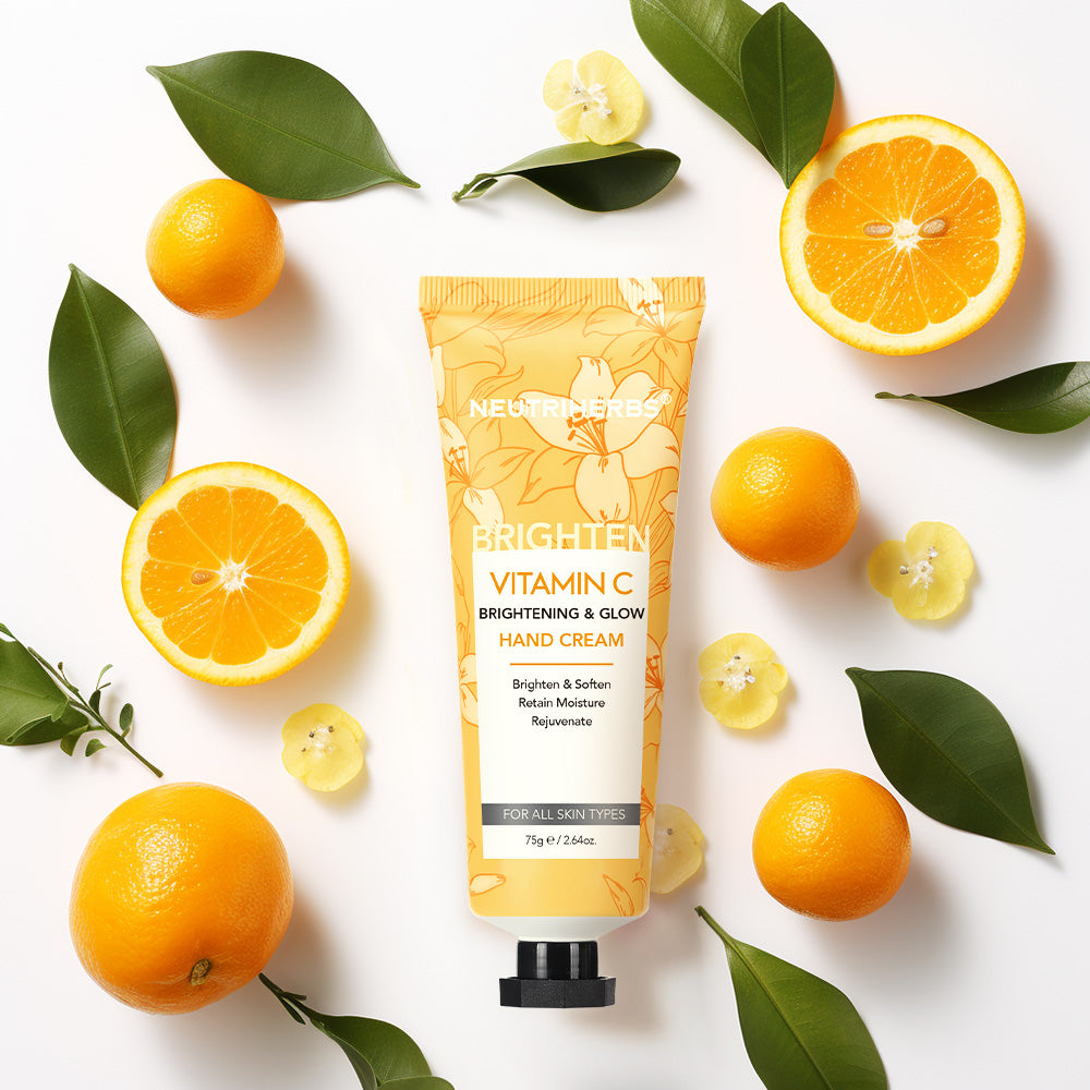 Official Neutriherbs Vitamin C Hand Cream product visual for a packaging-version discussion