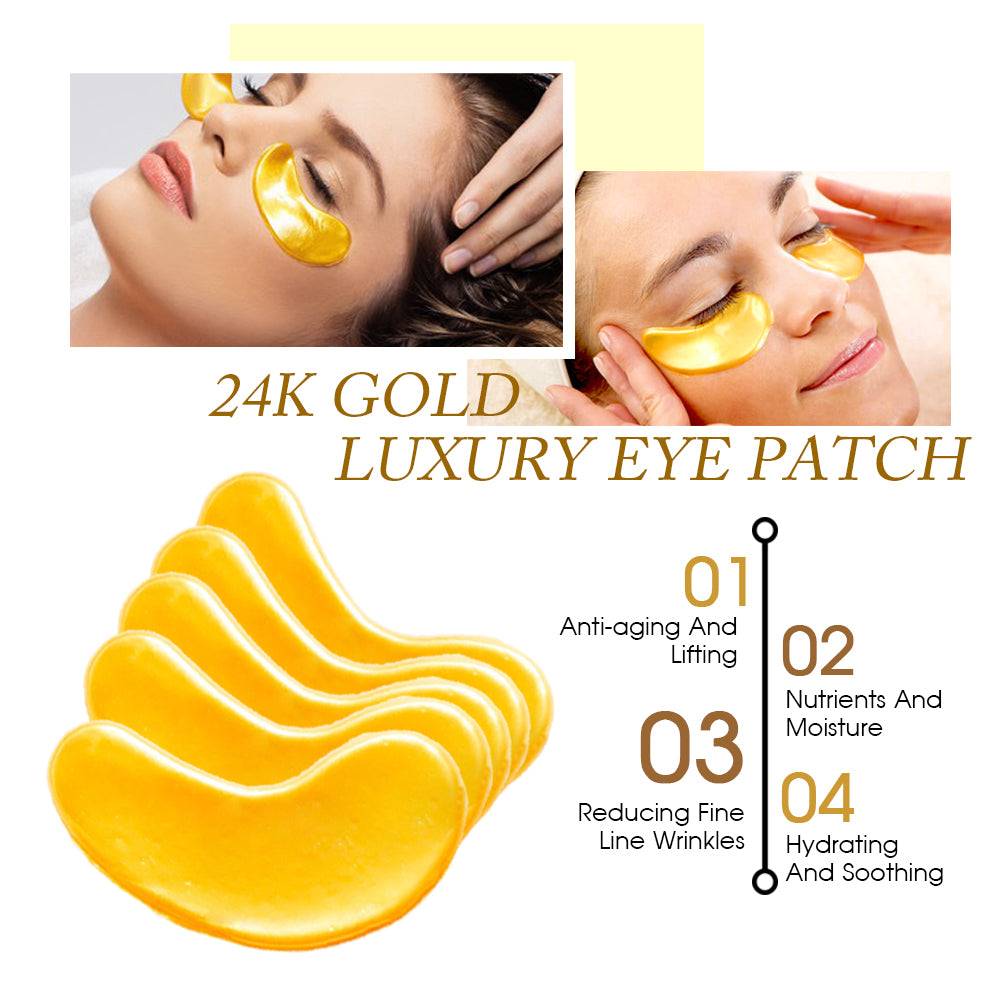 24 Karat Gold Collagen Eye Patch For Anti-Wrinkles | 5 Pairs