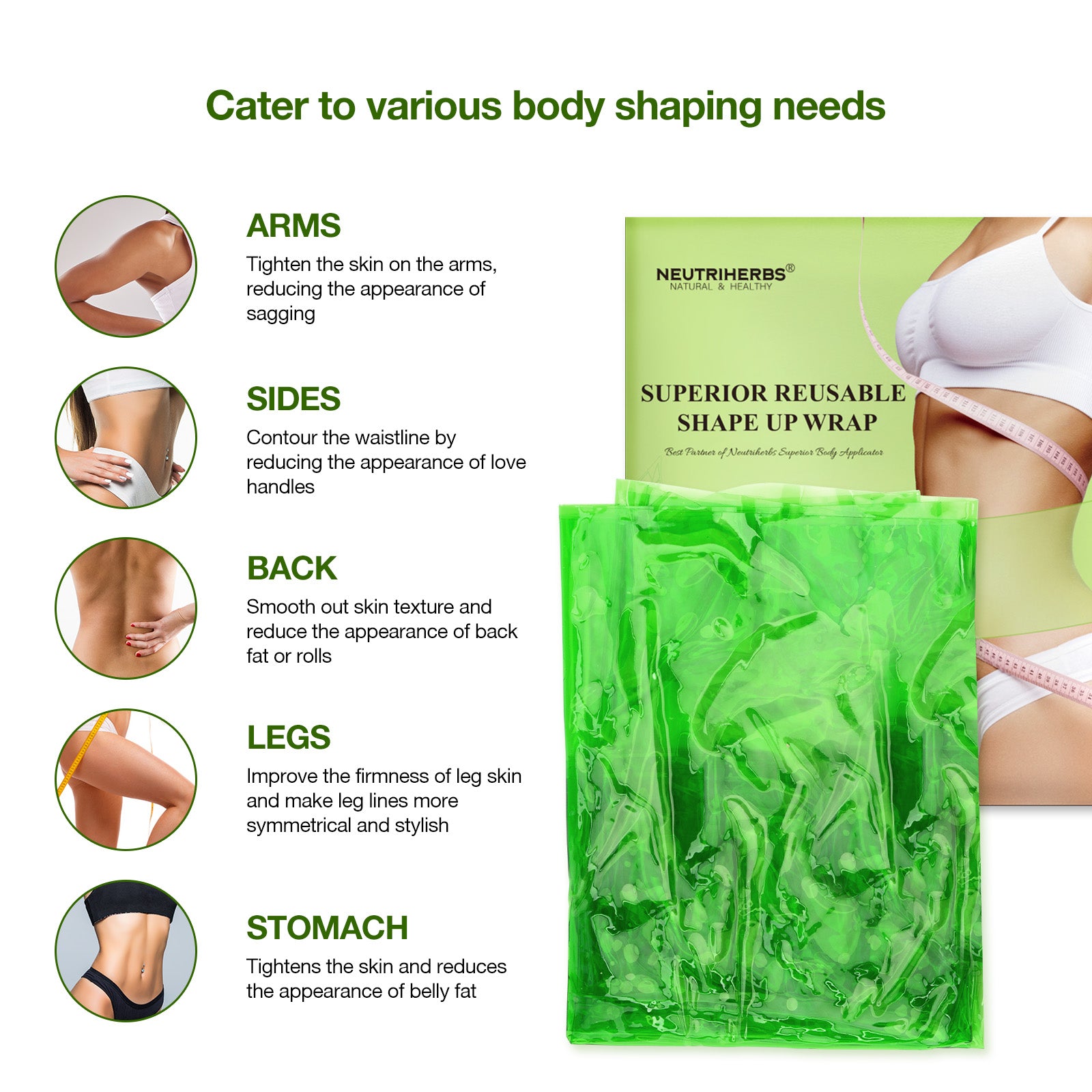 Neutriherbs® Green Shape Up Wrap | Sauna Wrap