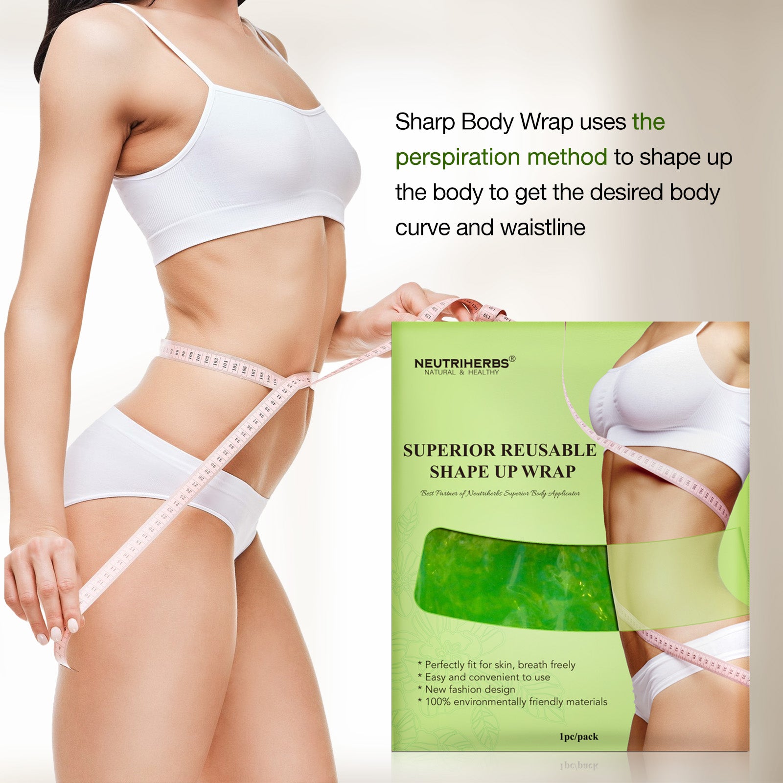 Neutriherbs® Green Shape Up Wrap | Sauna Wrap