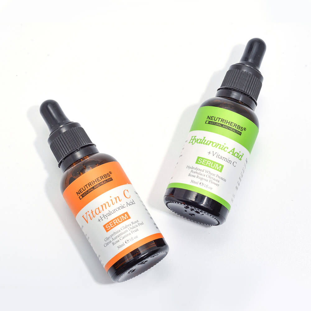 neutriherbs vitamin c serum and hyaluronic acid serum